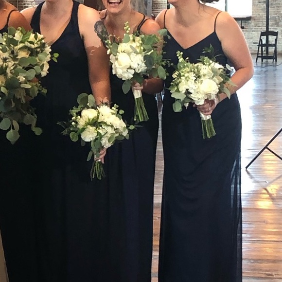 David’s Bridal Spaghetti Strap Mesh Blouson Dress - Picture 16 of 16